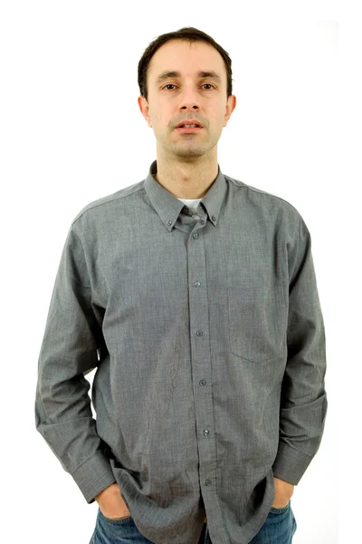 Studio photo d'un jeune homme cher, isolé sur blanc — Photo