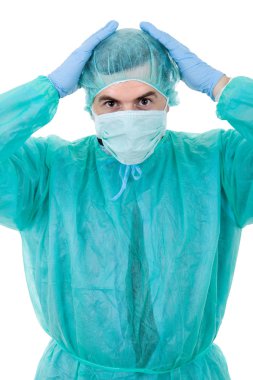 genç erkek endişeli doktor