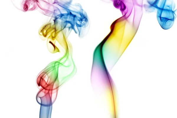 Absztrakt színes füst egy fehér háttér — Stock Fotó