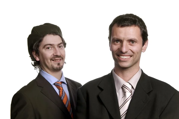 Портрет двох молодих бізнесменів — стокове фото