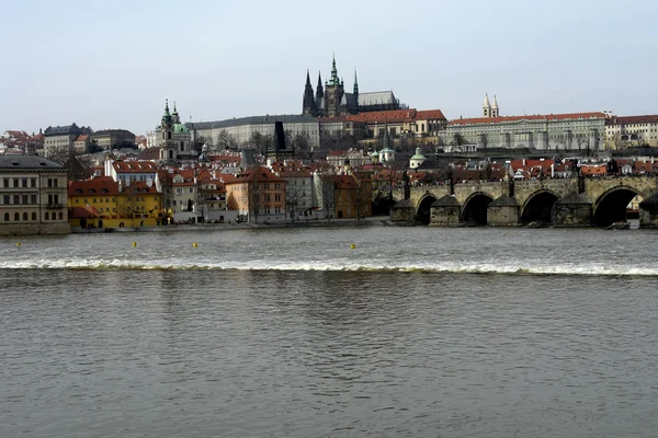 Praga vista, fiume vlatva — Foto Stock