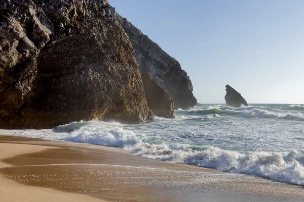 Piękna plaża adraga — Zdjęcie stockowe