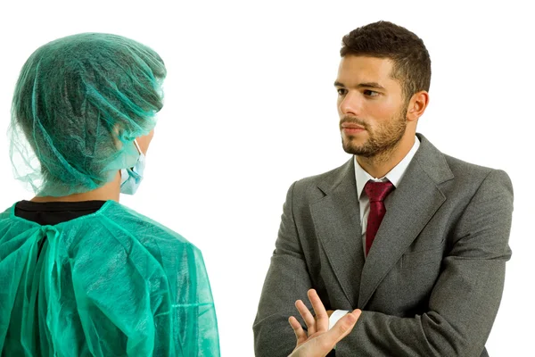 Medical doctor telling the news to the patient — Stock Photo, Image