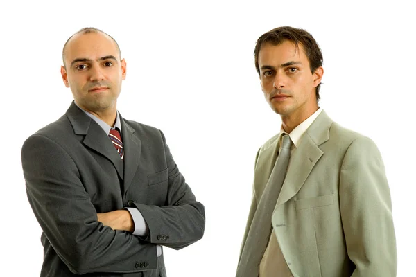 Two young business men on white — Stock Photo, Image