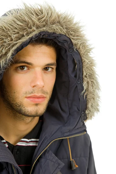 Studio picture of a young man dressed for winter — Stock Photo, Image