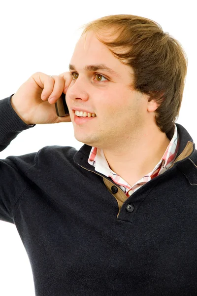 Jovem homem casual ao telefone — Fotografia de Stock