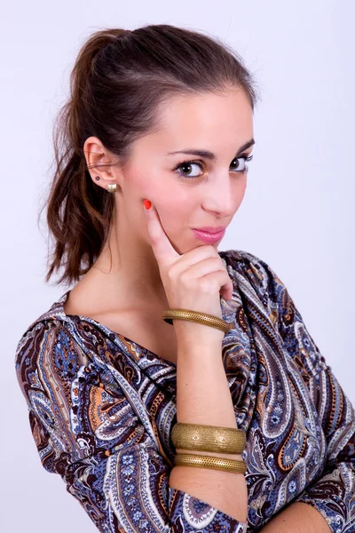 Jovem mulher bonita feliz — Fotografia de Stock