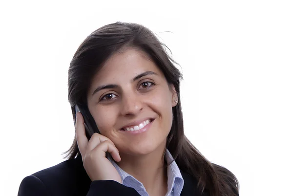 Giovane donna d'affari al telefono — Foto Stock