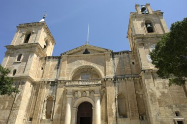 malta antik kilise kule katedral detay