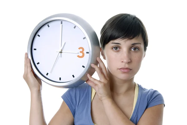 Eine Uhr in der Hand — Stockfoto