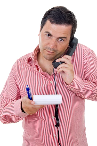 Joven con un teléfono — Foto de Stock