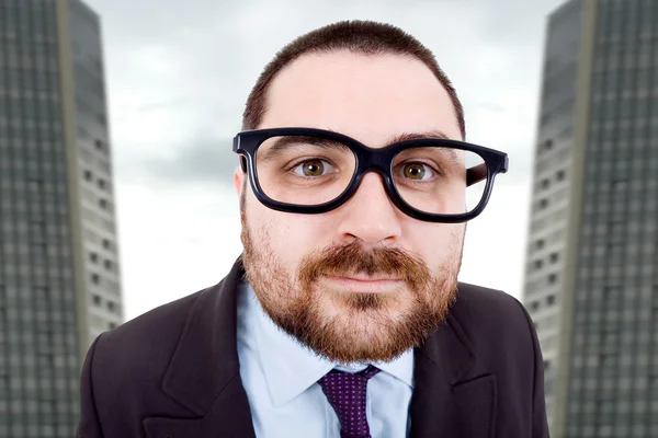 Young silly business man — Stock Photo, Image