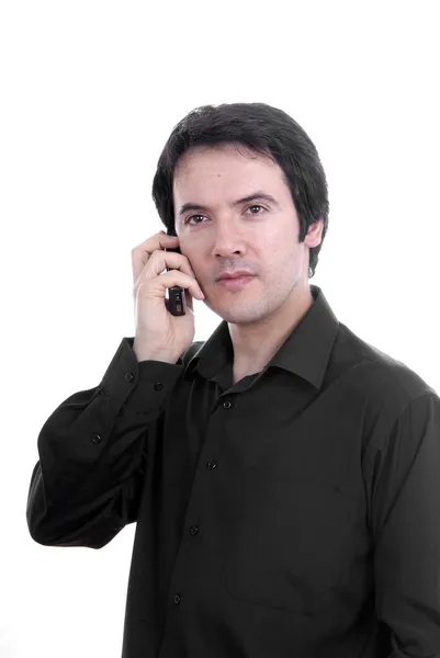 Young casual man on the phone — Stock Photo, Image