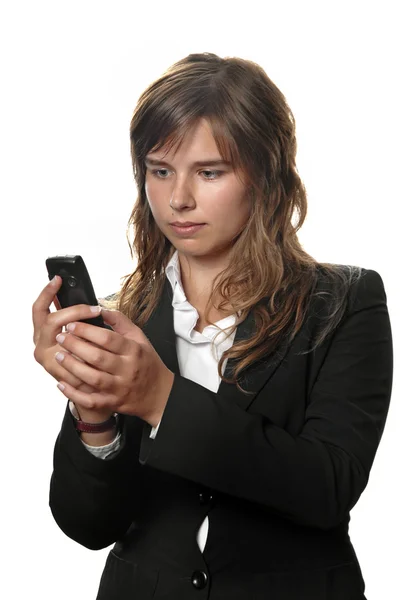 Junge Geschäftsfrau am Telefon — Stockfoto