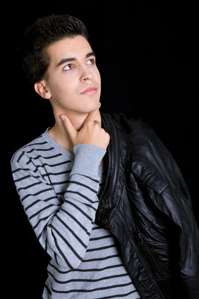 Young casual man thinking — Stock Photo, Image