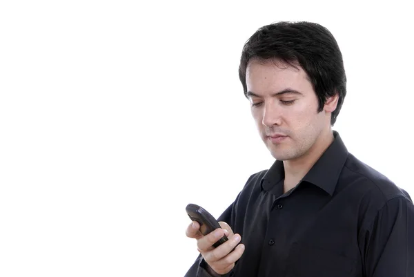 Young casual man on the phone — Stock Photo, Image