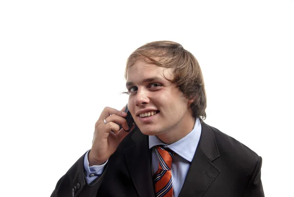 Junger Mann am Telefon — Stockfoto