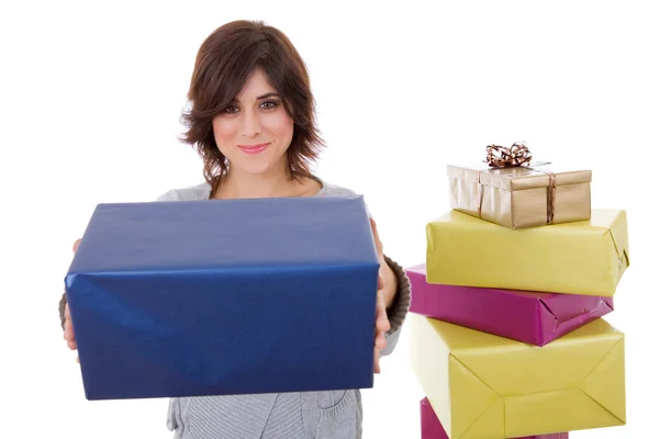 Young shopaholic woman Stock Picture
