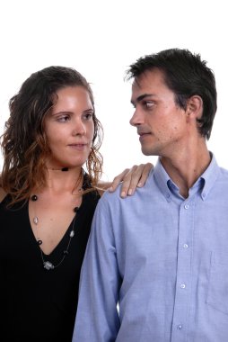 Genç çiftin birlikte portre