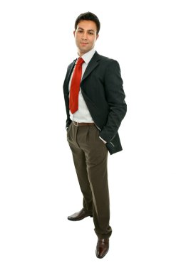 genç iş adamı tam vücut