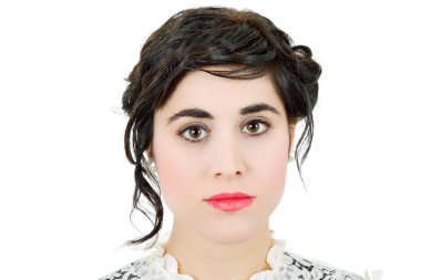 genç güzel kadın gelinlikle