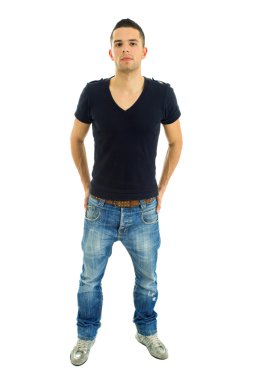 Genç casual adam tam vücut