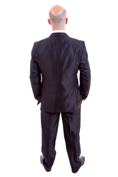 Young business man full body from back — Stock Photo, Image