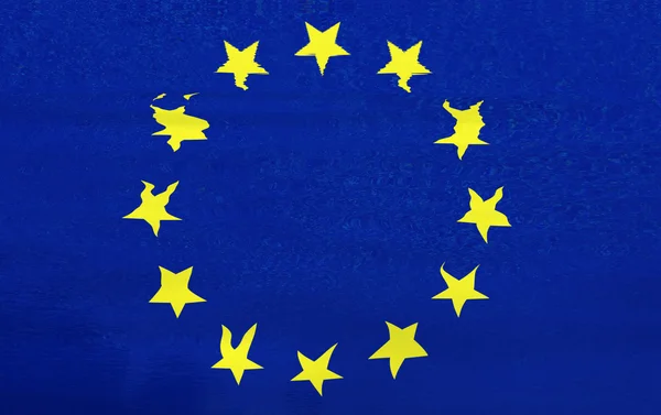 Evropa červené a žluté vlajky ilustrace — Stock fotografie