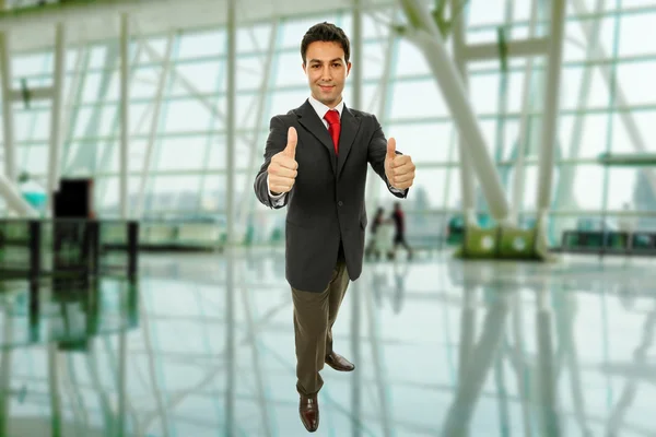 Business man going thumbs up — Stock Photo, Image