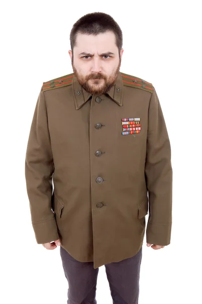 Orosz katonai öltözött fiatalember — Stock Fotó