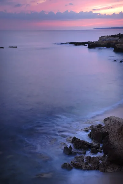 Zonsondergang in de zee in de Azoren — Stockfoto