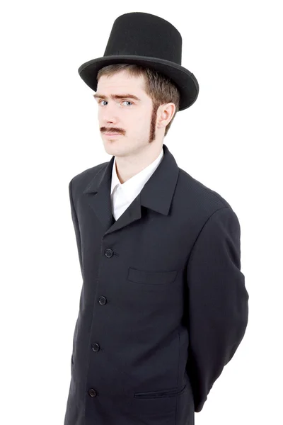 Mladý muž, oblečený jako vintage ženicha — Stock fotografie