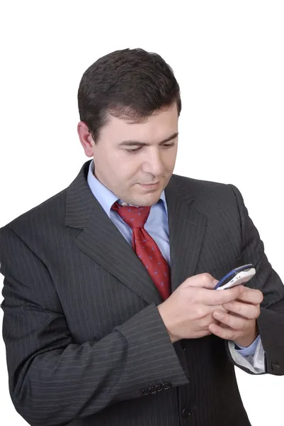 Young casual man on the phone — Stock Photo, Image