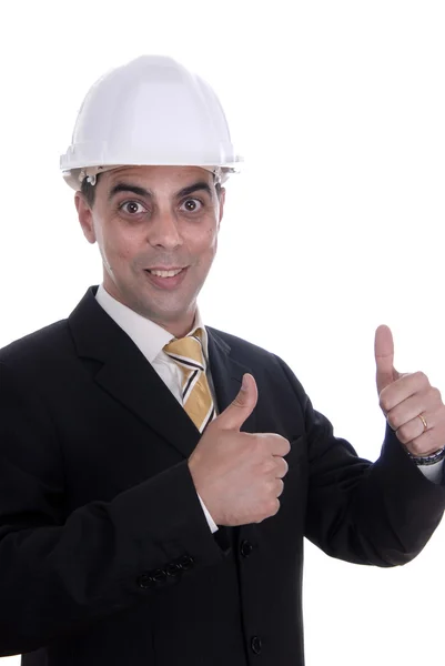 Engineer with thumb up — Stock Photo, Image