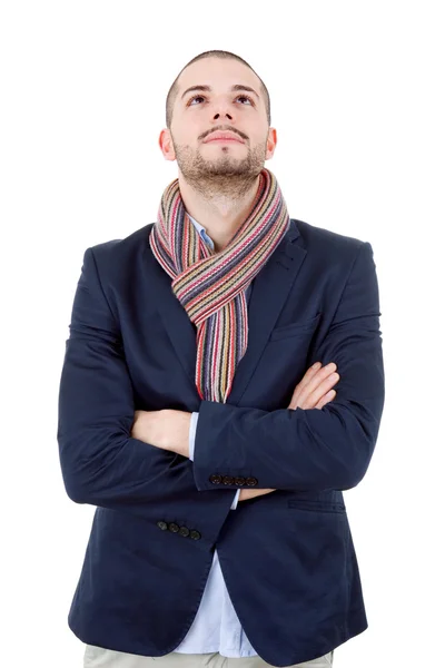 Young casual man thinking — Stock Photo, Image