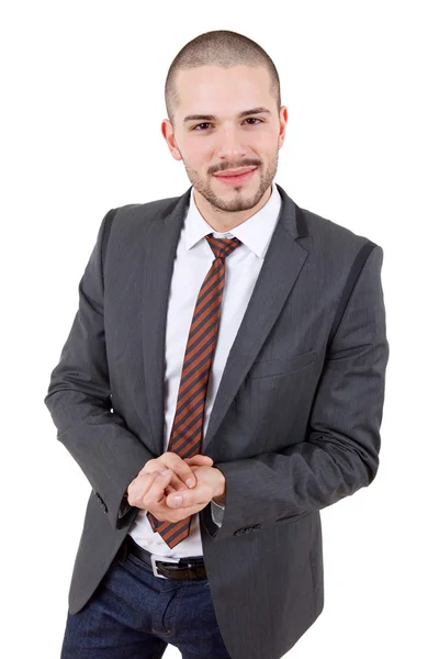 Joven hombre de negocios retrato aislado en blanco —  Fotos de Stock