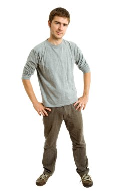 Genç casual adam tam vücut