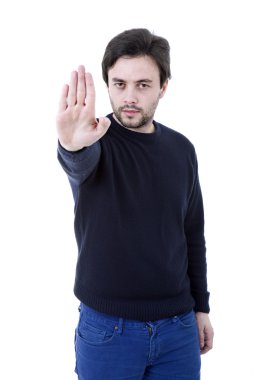 genç adam eliyle yapma dur