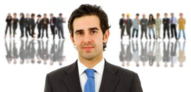 genç iş adamı ile biraz arka