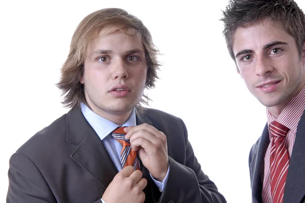 Portrait of two young business men — Stock Photo, Image