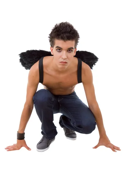 Adolescent avec des ailes — Photo