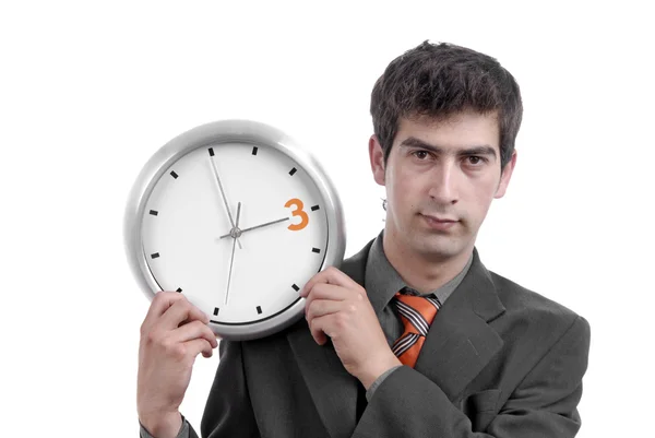 Hombre de negocios con reloj — Foto de Stock