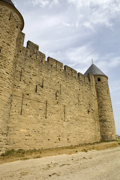 L'antica fortificazione di Carcassone — Foto Stock