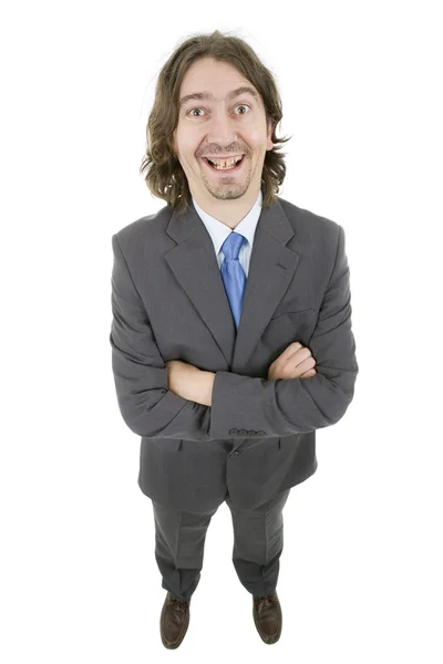 Happy young businessman full length — Stock Photo, Image