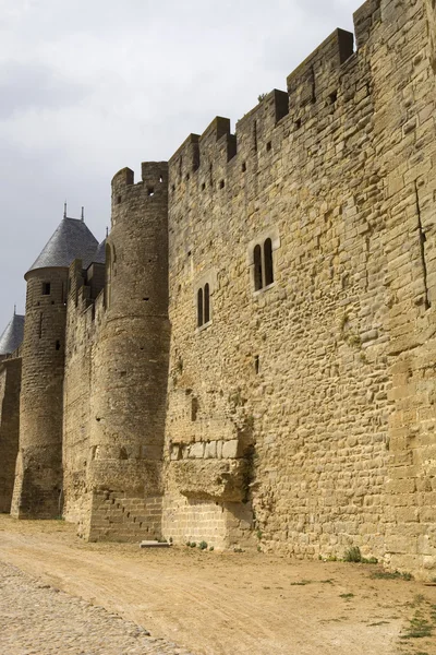 A antiga fortificação de Carcassone — Fotografia de Stock