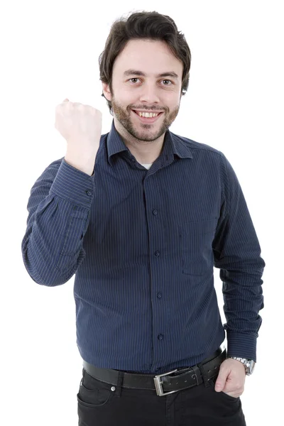 Joven feliz ganando —  Fotos de Stock