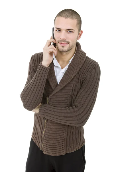 Mladý muž s telefonem — Stock fotografie
