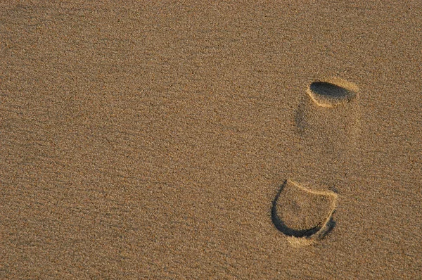 Empreintes de pas sur le sable — Photo