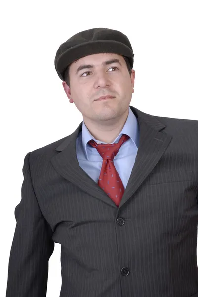 Portrét mladý muž s kloboukem — Stock fotografie