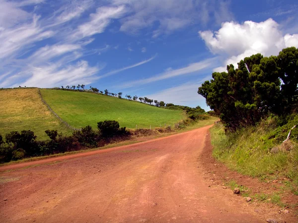 Estrada vermelha grande — Fotografia de Stock